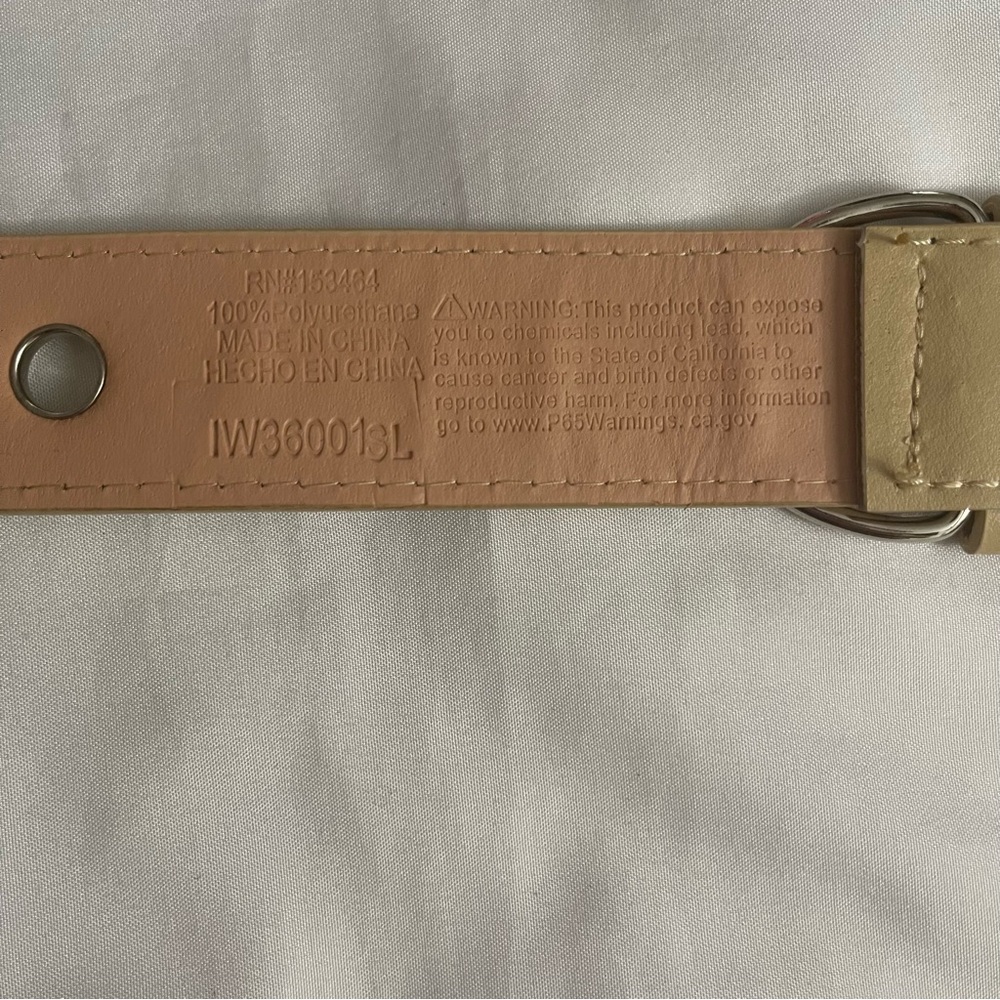 Beige PU leather belt - Picture 7 of 8